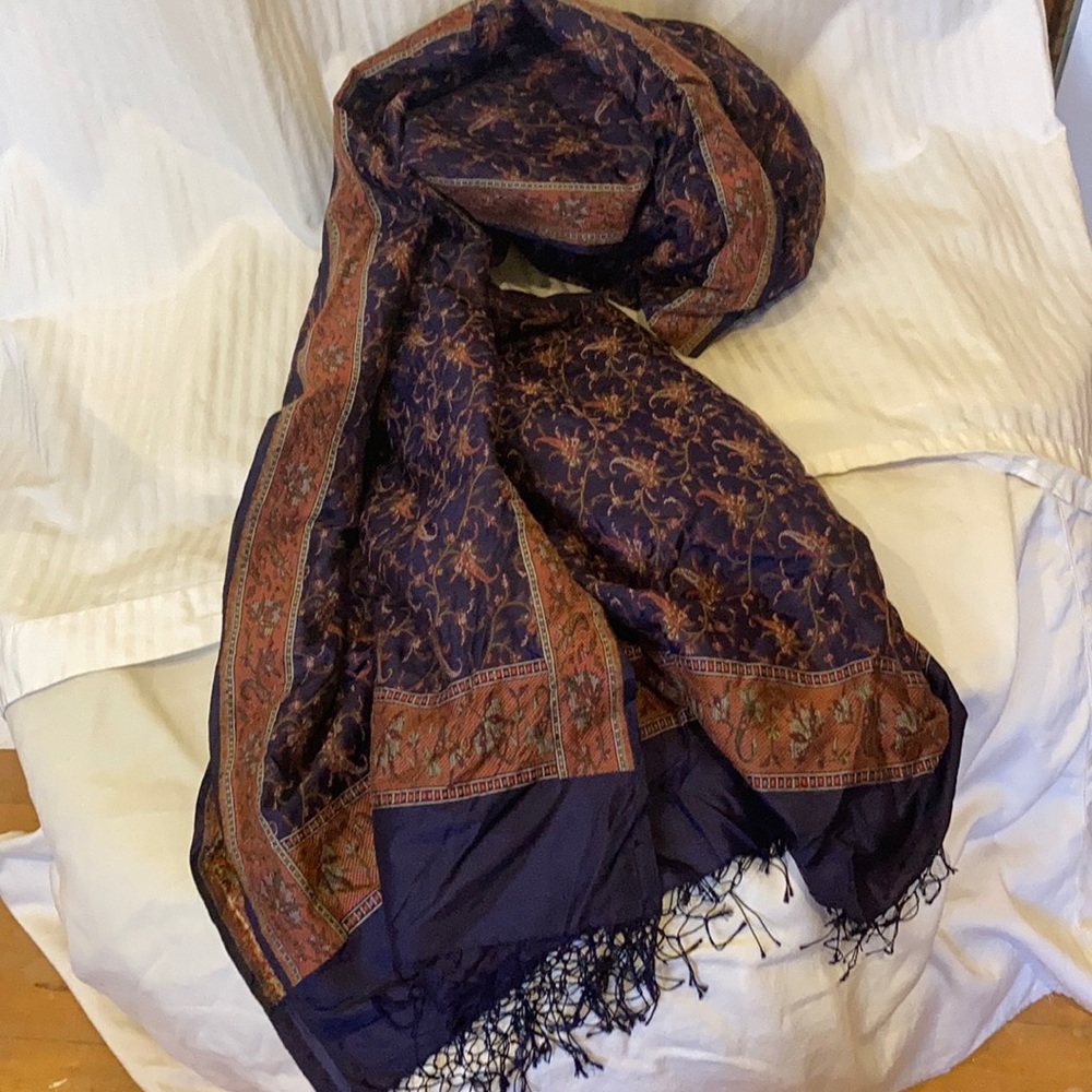 Anichini Handwoven Silk “Jamdani” Throw